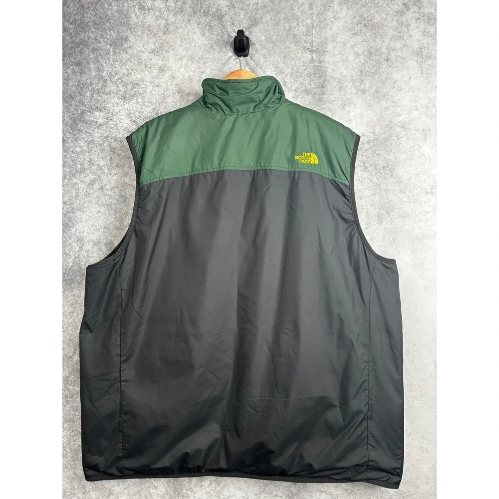 The North Face Men's Trinity Reversible Fleece Vest Green Black Size XXL